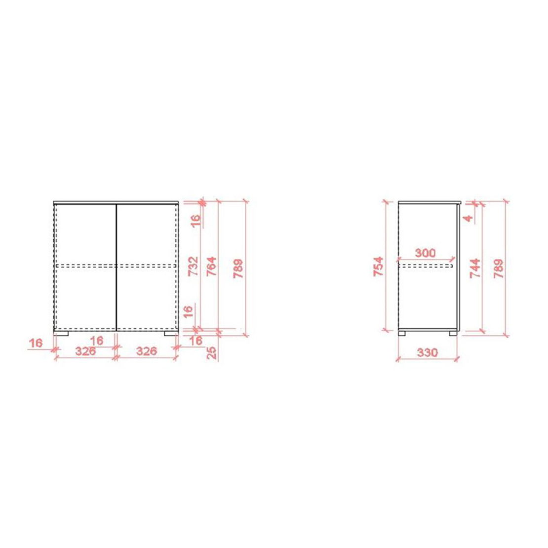 CASTLE COMMODE 2DOORS MELAMINE SONOMA STONE E1 EU