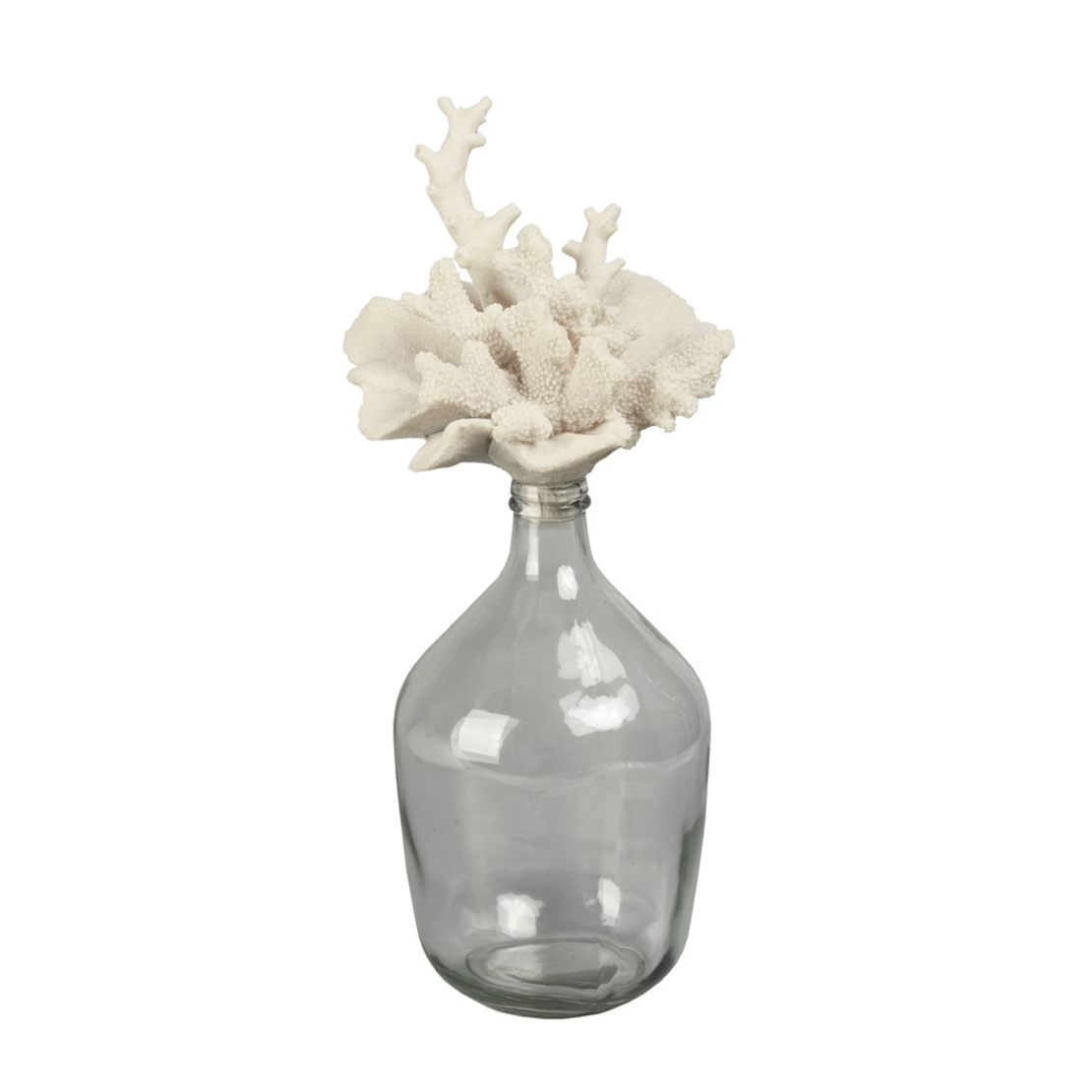 CORALLI BOTTLE WITH LID POLYRESIN GLASS TRANSPAREN