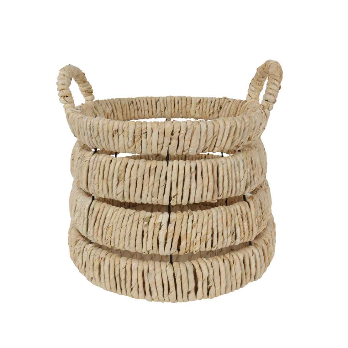 THEROS BASKET WITH HANDLES SEAGRASS NATURAL 31x31x