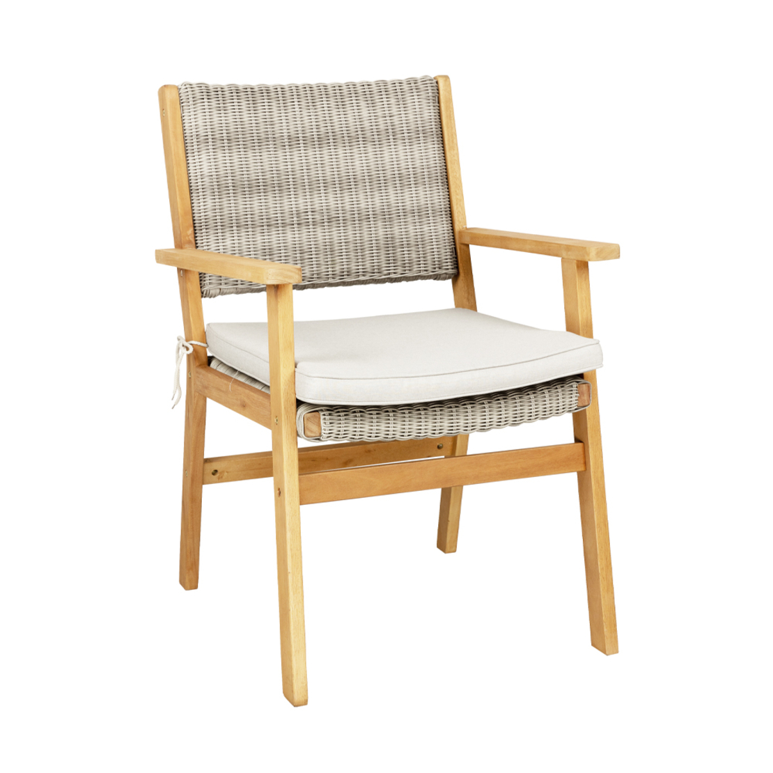 CAPRI CHAIR WOOD EUCALYPTUS WHITE GREY NATURAL 64,2x60xH88,5cm VN
