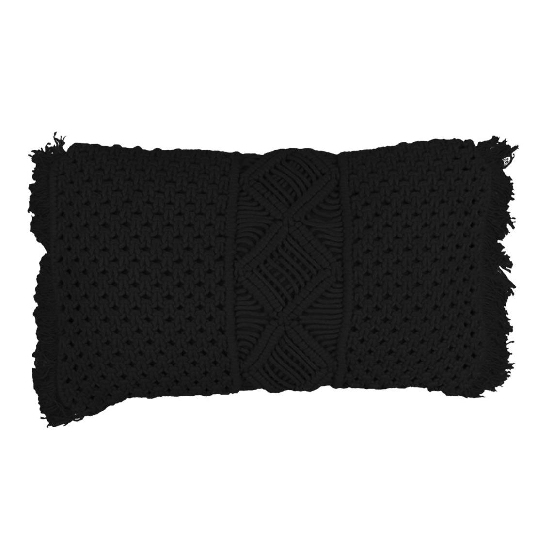 AL MANO DECOR CUSHION COTTON POLYESTER BLACK 45x45