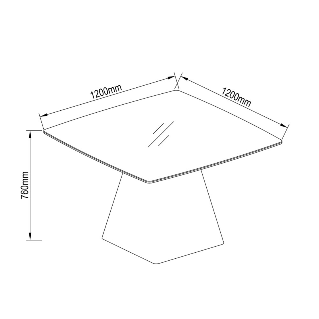 TOTEM TABLE SANDY GLASS WALNUT WHITE WITH MARBLE PATTERN VENEER ΟΑΚ E1 PRC