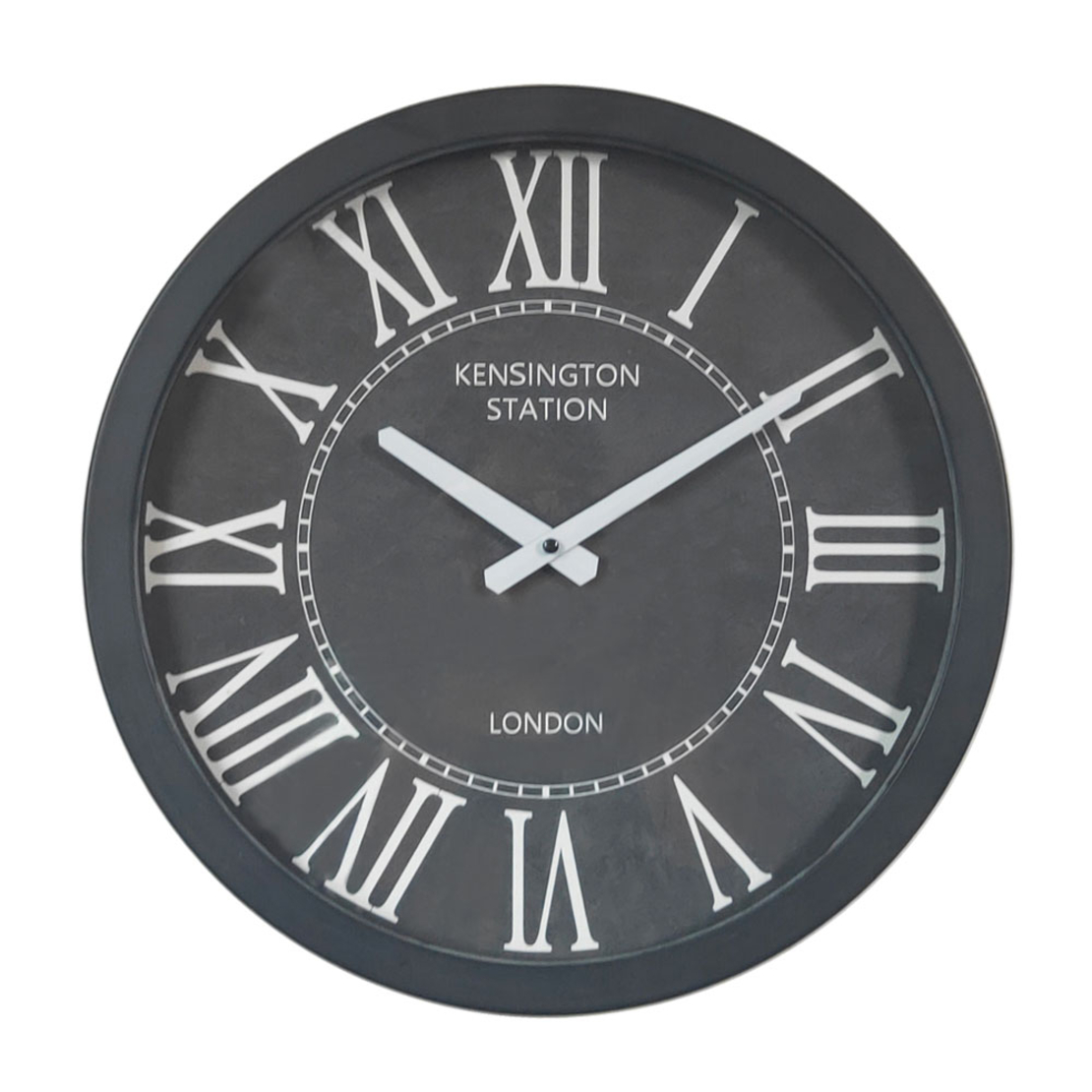 SLOZNO CLOCK WALL METAL GLASS BLACK WHITE D40,5xH8