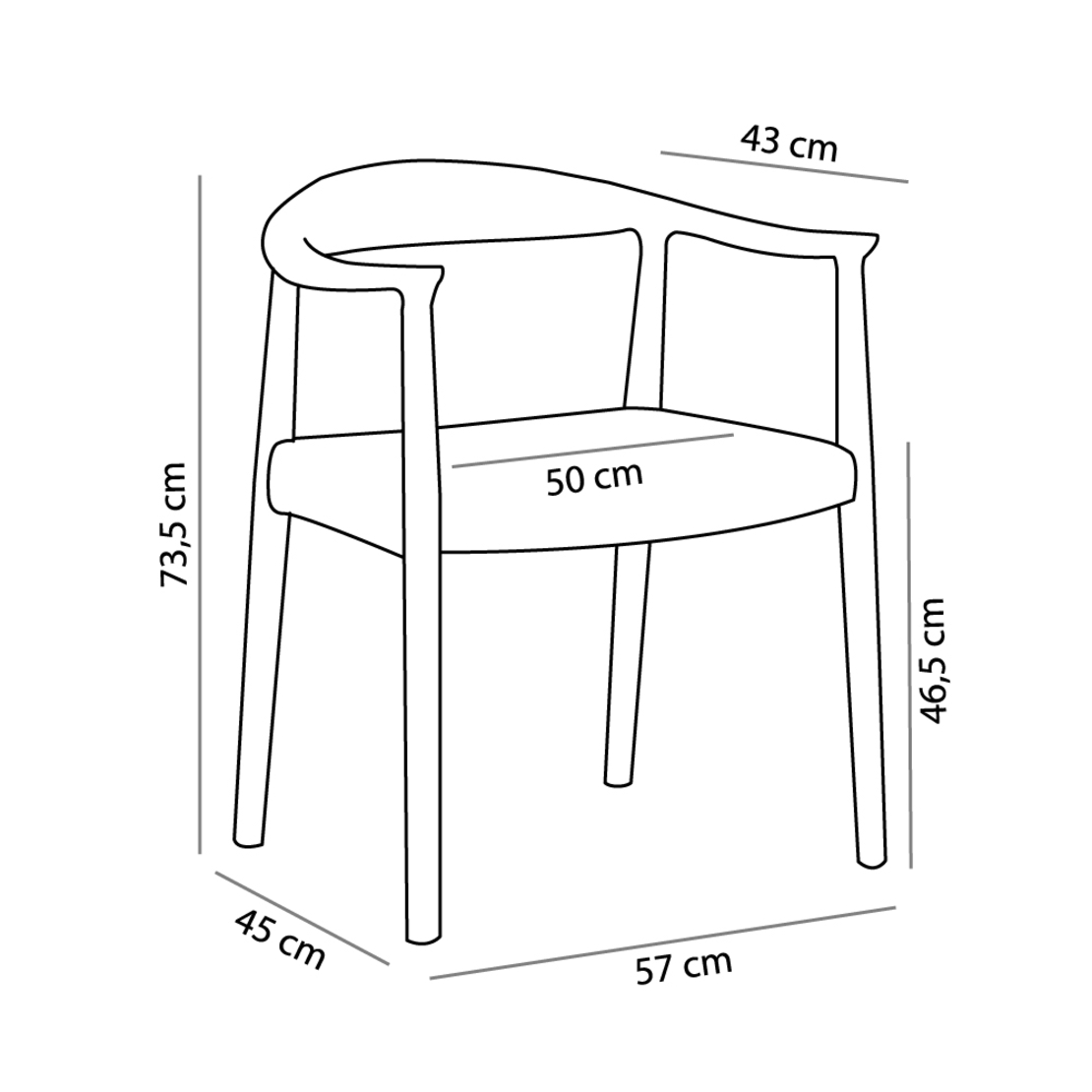 FUJI CHAIR WOOD RUBBERWOOD BLACK FABRIC PRC
