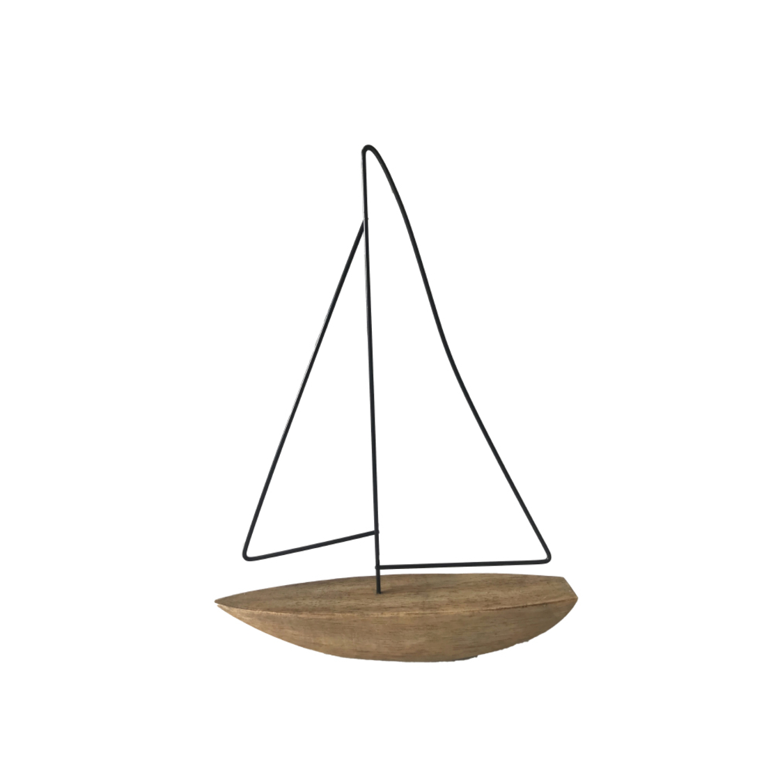 BATEAU DECO BOAT POLYRESIN NATURAL 24x5xH32cm PRC