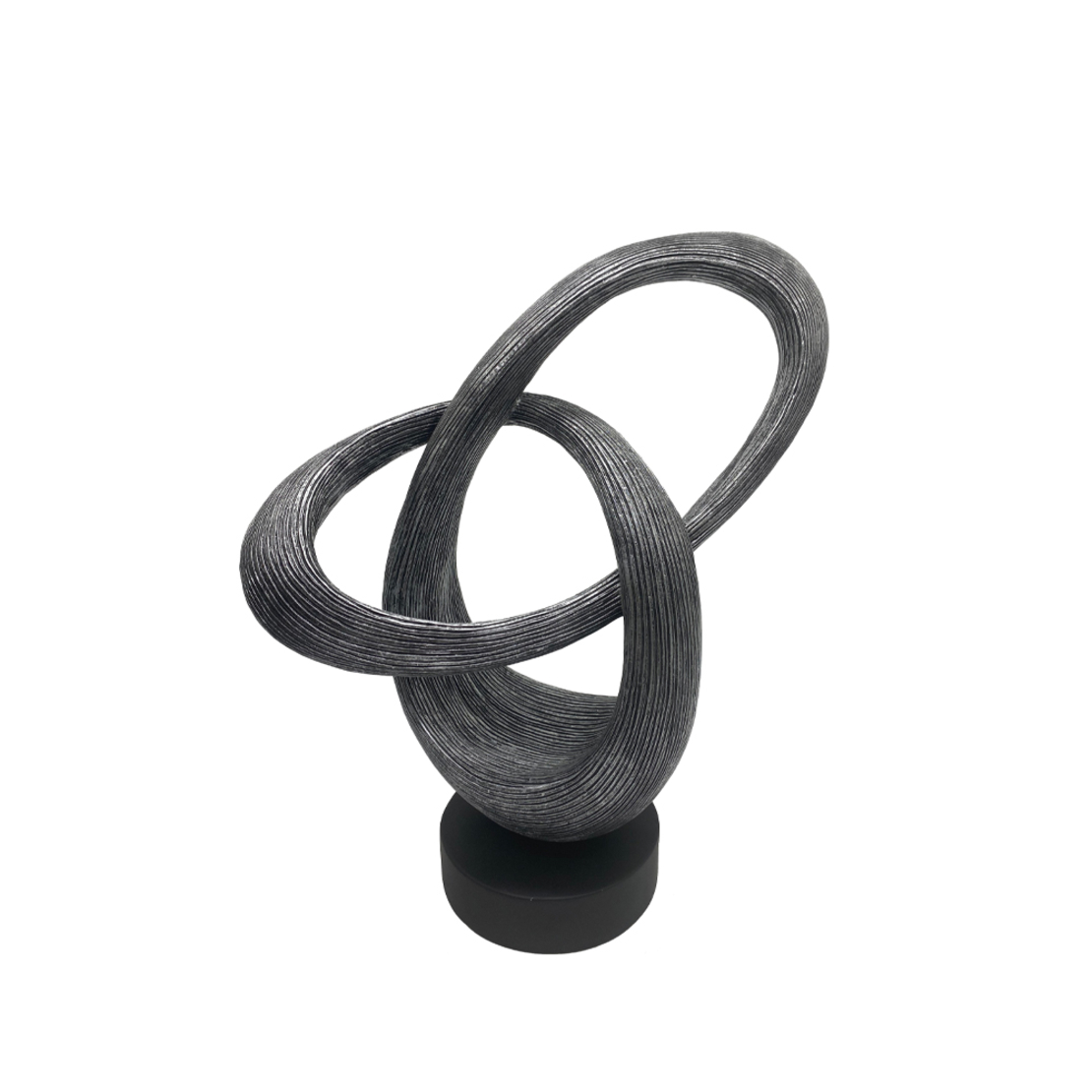 CYKEL DECO POLYRESIN SILVER ANTIQUE BLACK 42x22xH4