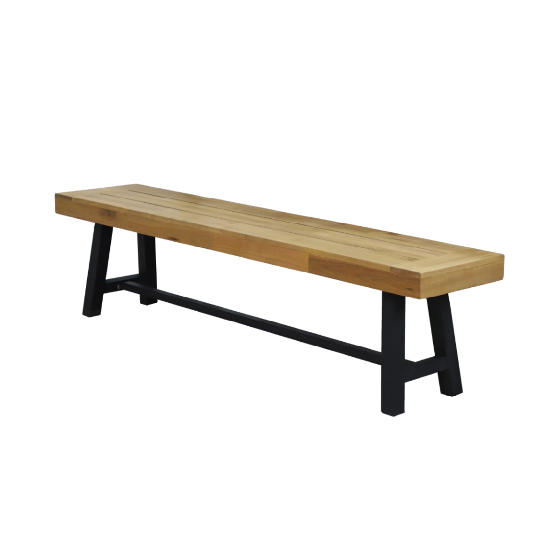 PANAMA BENCH WOOD ACACIA NATURAL BLACK 188x37xH45,5cm VN