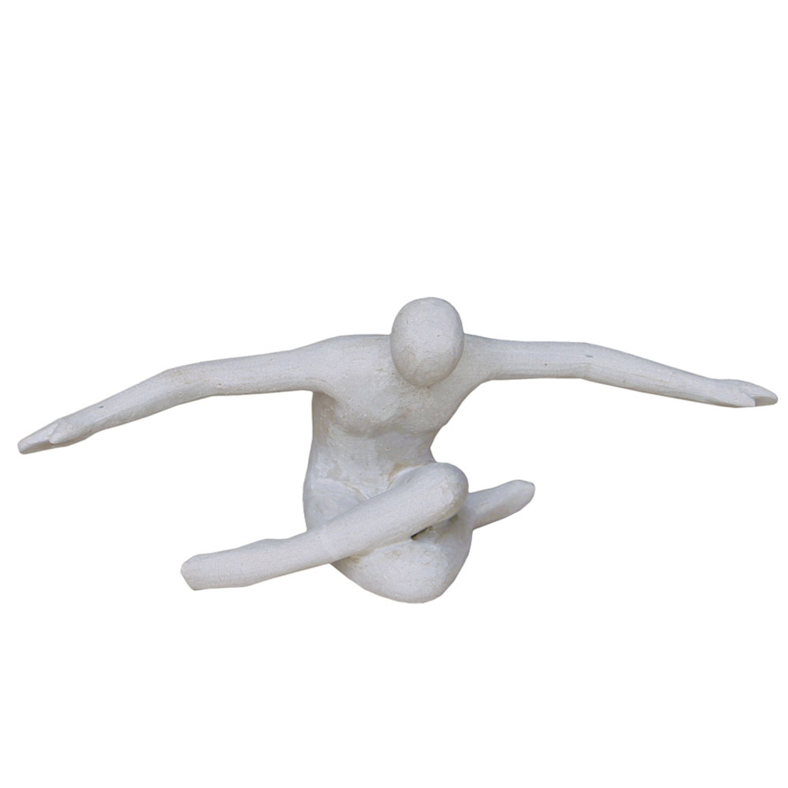 FLYING MAN DECO FIGURE ARTIFICIAL STONE BEIGE 53x1