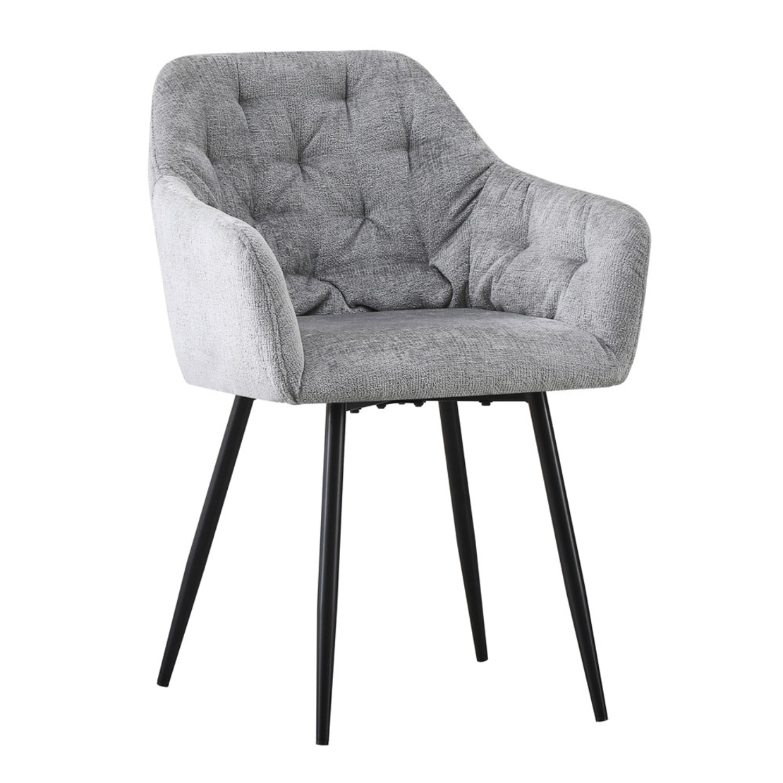 SAVVY CHAIR FABRIC GREY LIGHT METAL BLACK PRC