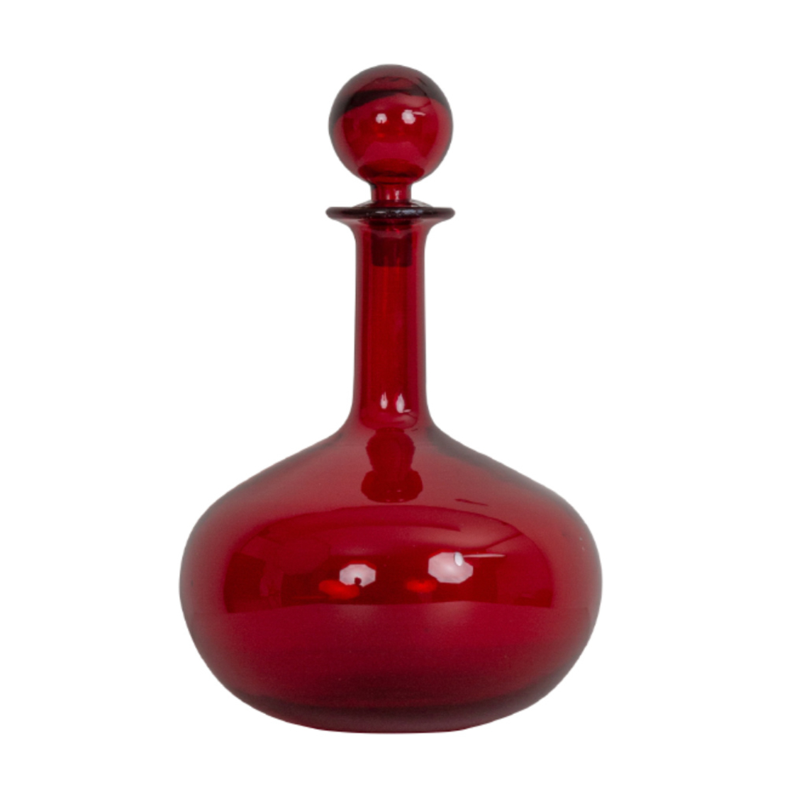 GABHAIL BOTILIA WITH LID GLASS ORANGE 27x27xH33cm