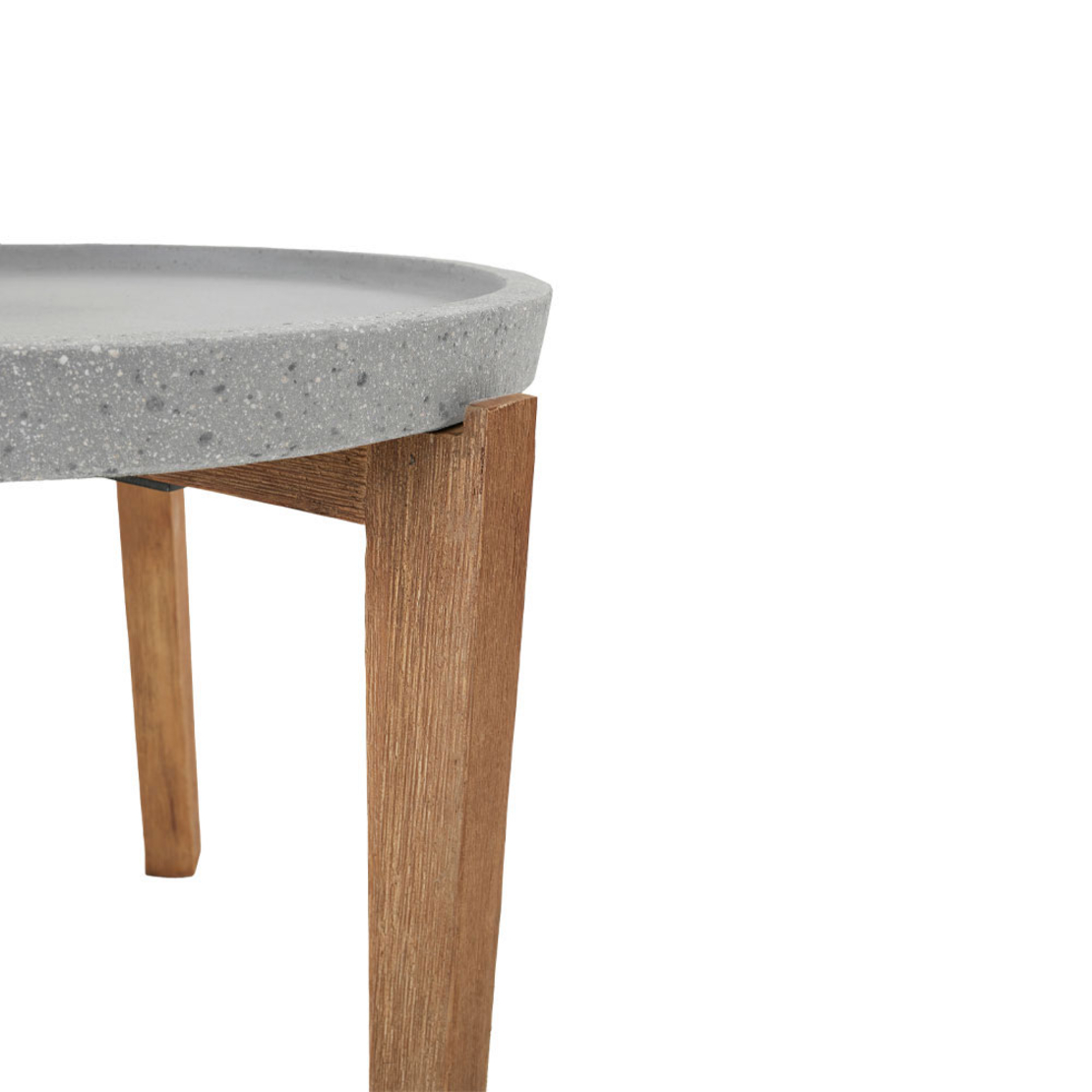 ORRIN COFFEE TABLE CEMENT BROWN WOOD NATURAL 53x53