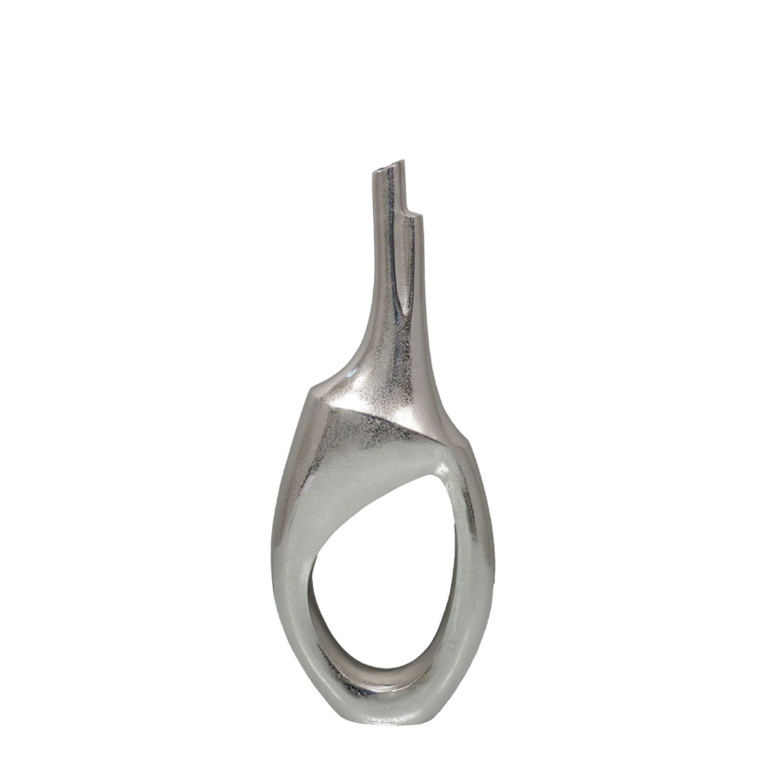 CALAN VASE 23x8x59 ALUMINIUM SILVER