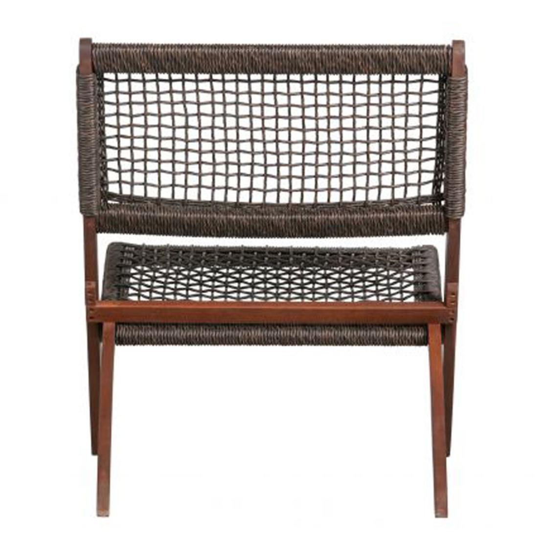 MESH CHAIR FOLDING HIGH DENSITY POLYETHYLENE BROWN ANTIQUE WALNUT 78x60xH72,5cm VN