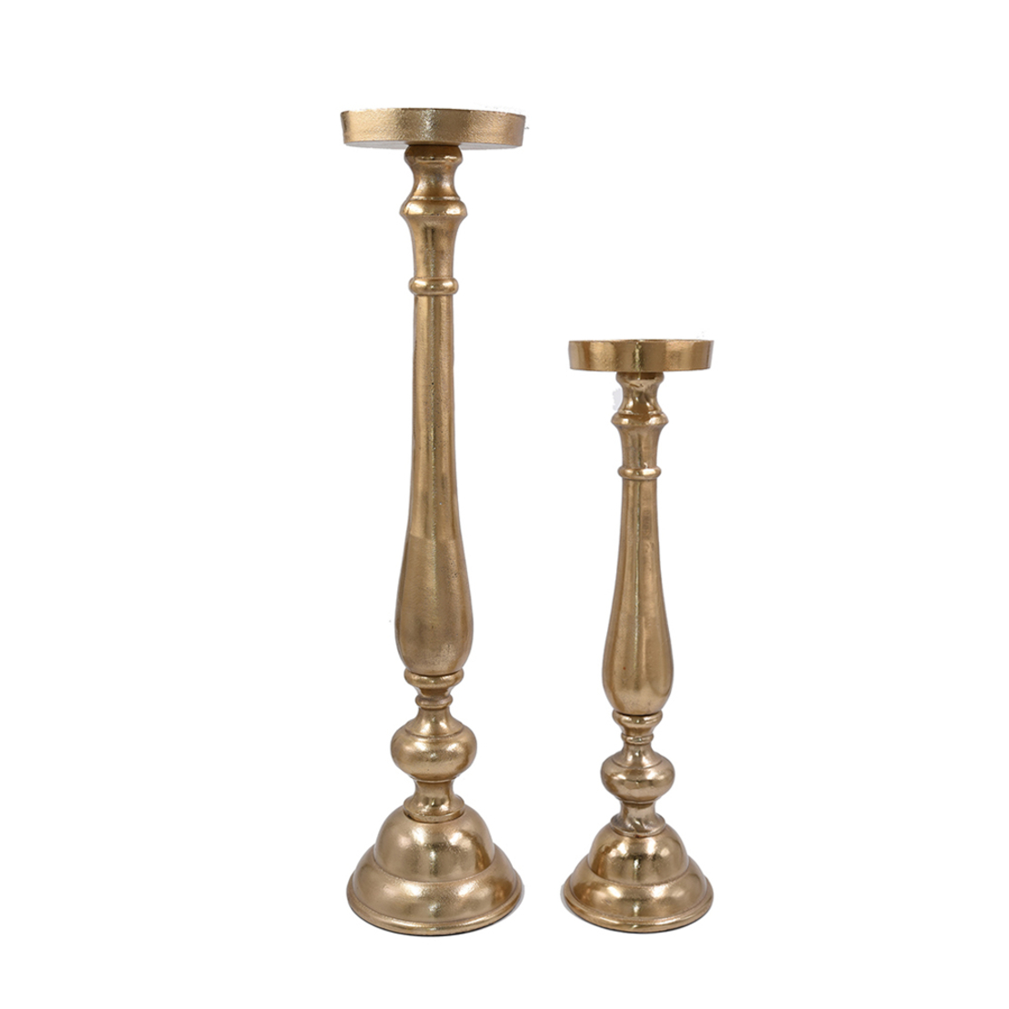 IONAS CANDLE HOLDER ALUMINIUM GOLD D18xH74cm IN