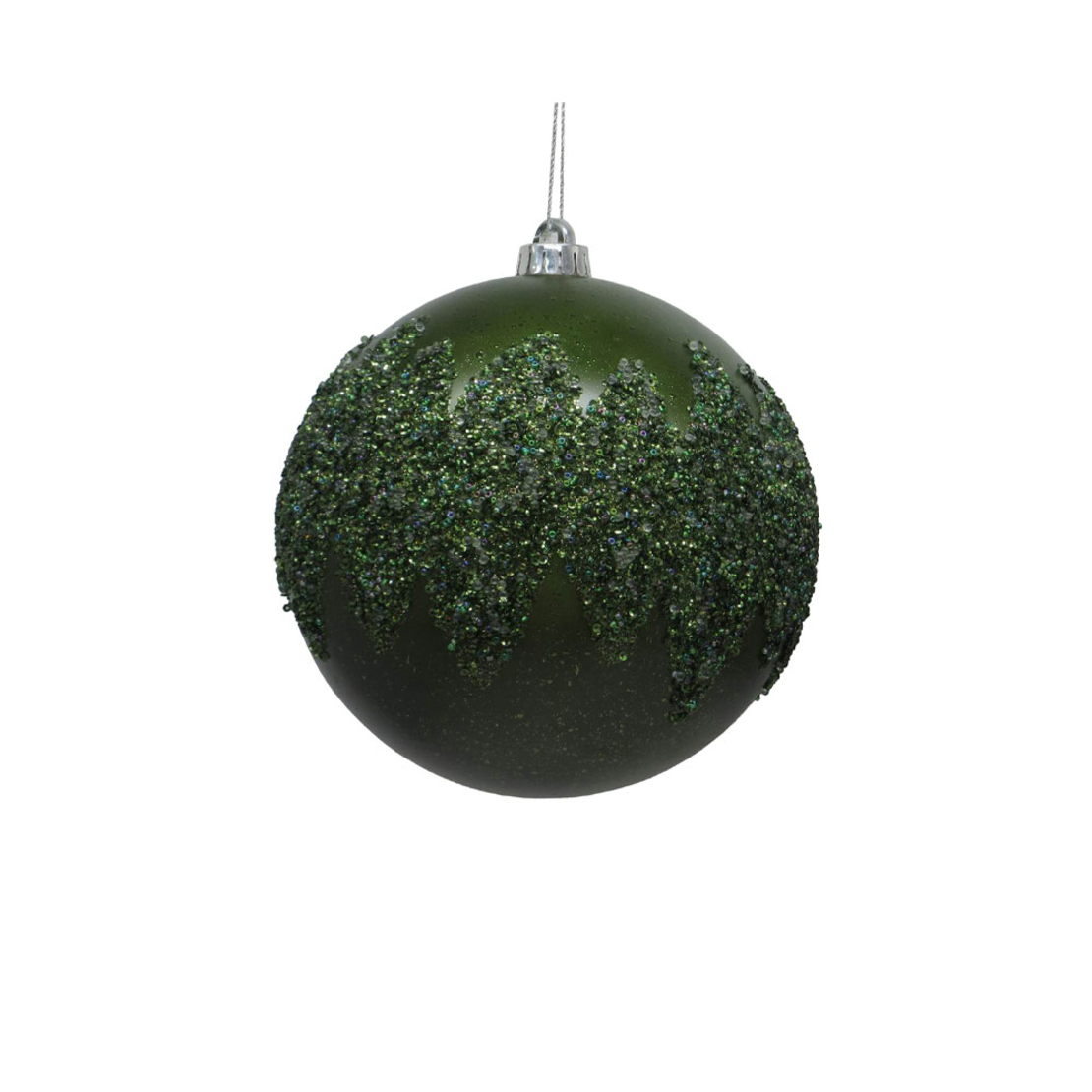 XMAS JINGLE PENDANT BALL PLASTIC GREEN 15x15xH15 P