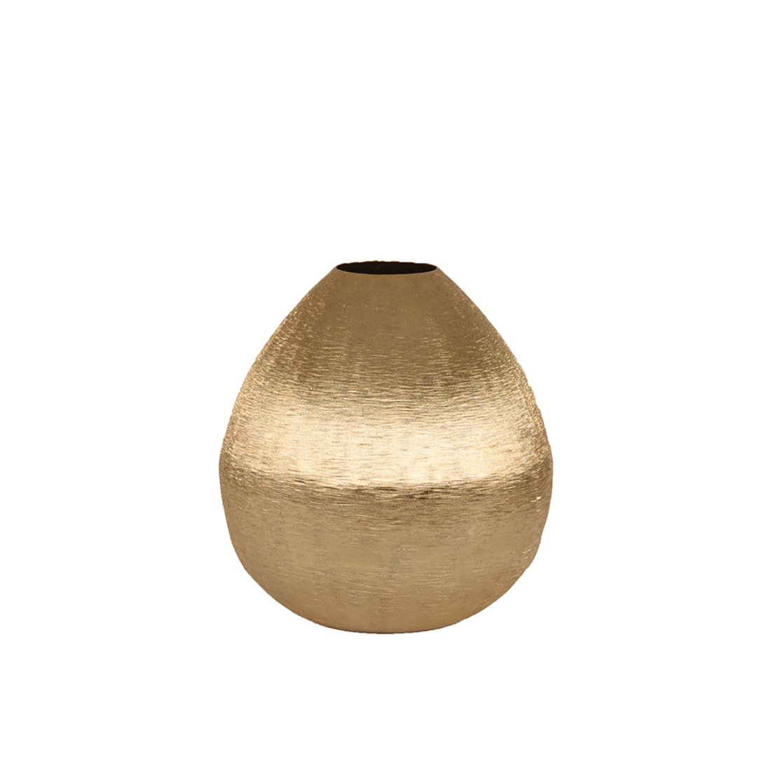 MINK VASE ALUMINIUM GOLD D24xH27cm IN
