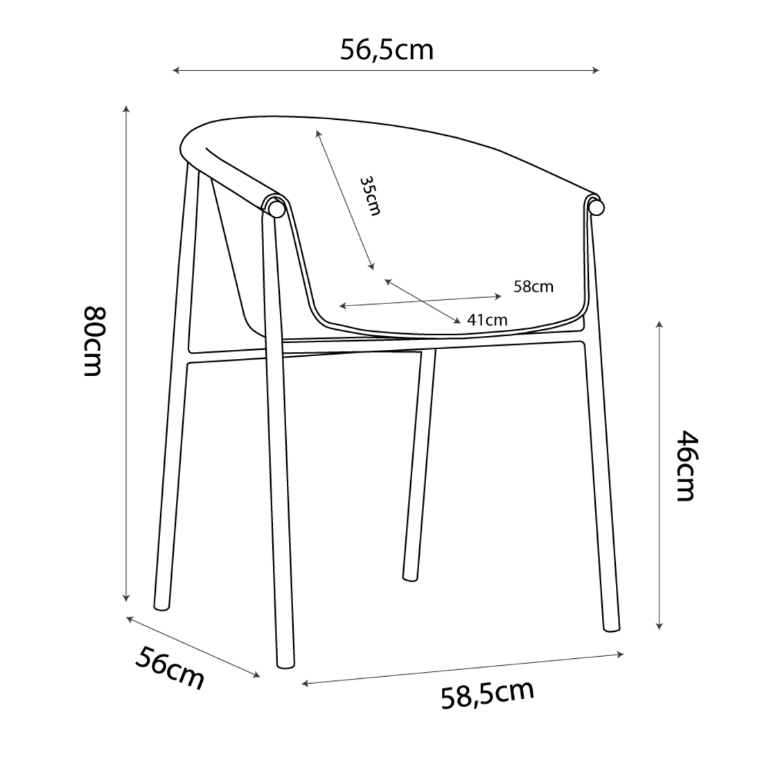 CARINA ARMCHAIR PP WHITE PRC