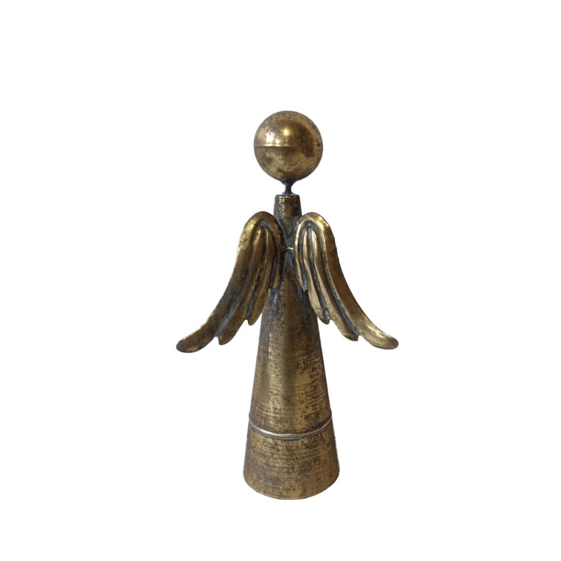 ADEN CHRISTMAS DECORATION ANGEL 16x8x29 METAL BROWN GOLD