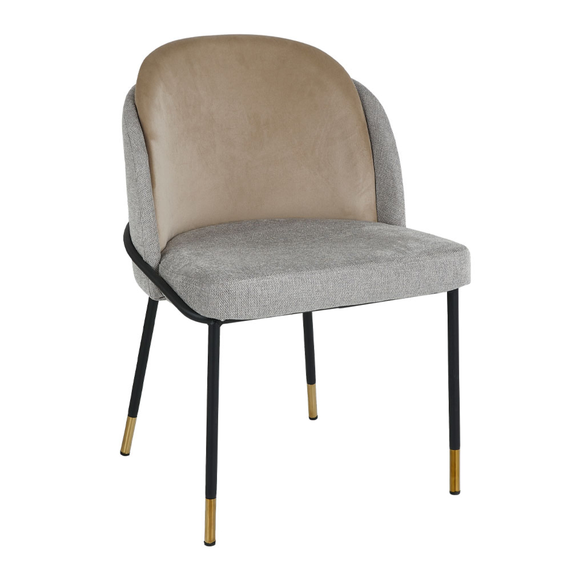 ASTON CHAIR FABRIC GREY LIGHT METAL BLACK E1 PRC
