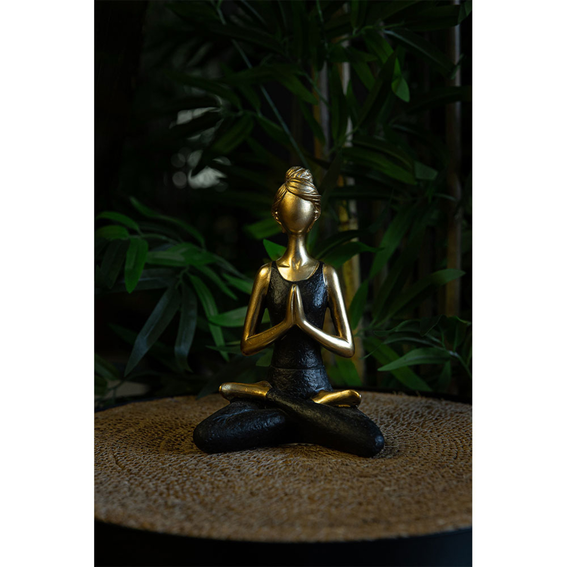VASANTA 2 DECO FIGURE POLYRESIN GOLD BLACK 13,5x9x