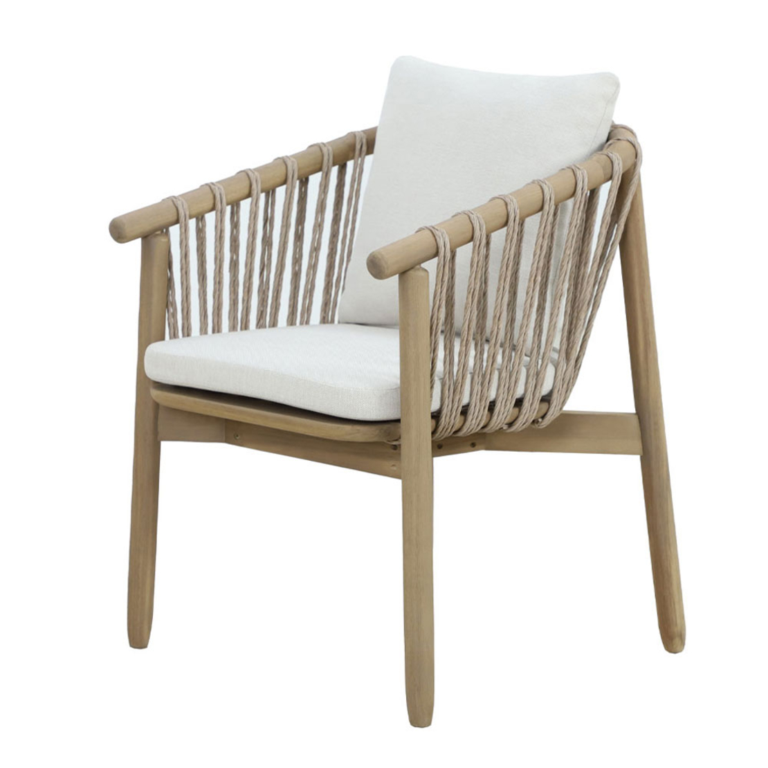 CORDA CHAIR CUSHION WOOD ACACIA NATURAL WHITE 63,5