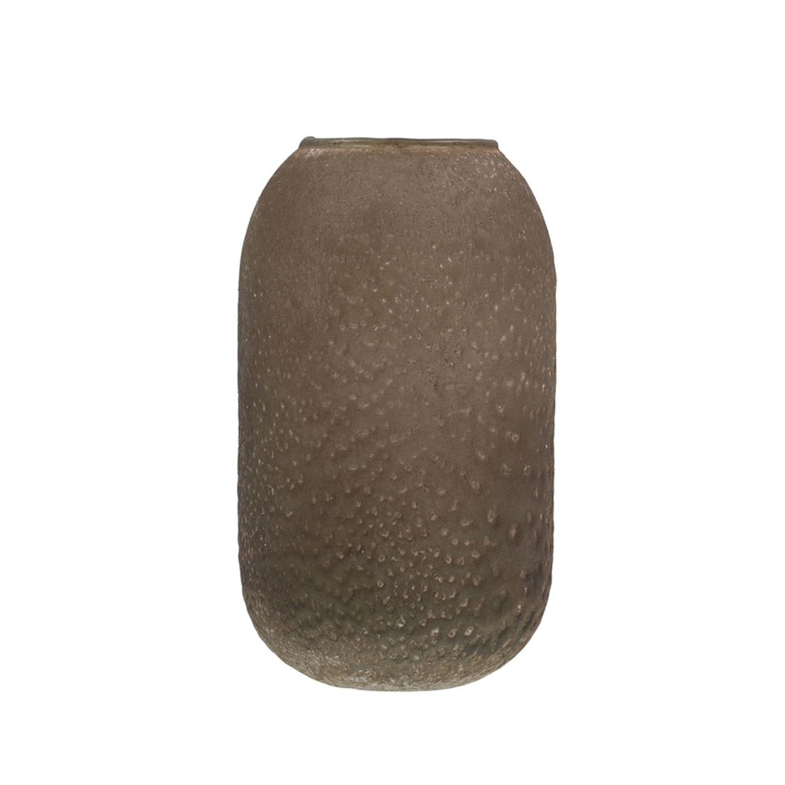 MELI VASE GLASS MUD D11xH19cm IN