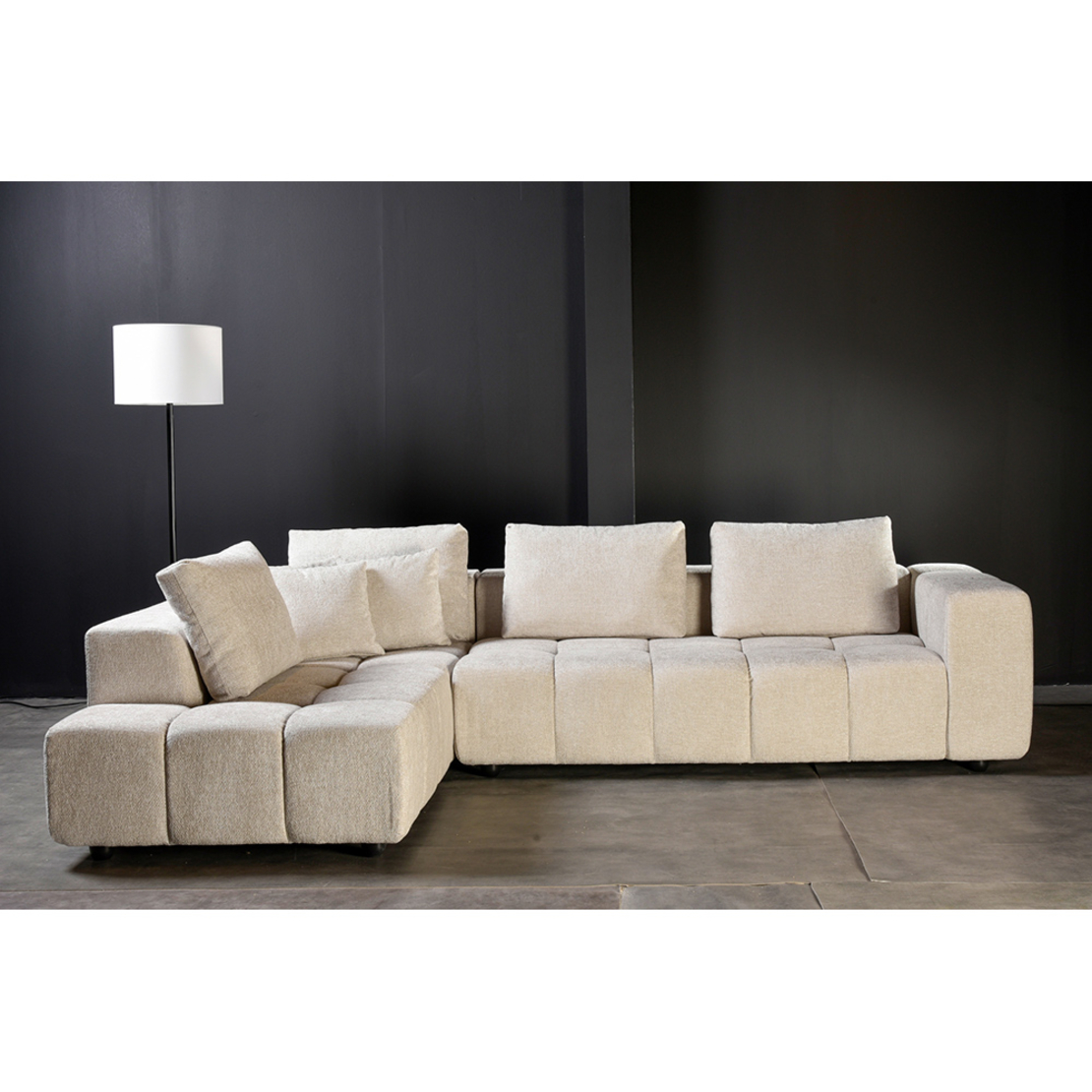 TOMOS SOFA CORNER LEFT EASY CLEAN FABRIC BEIGE E1 EU