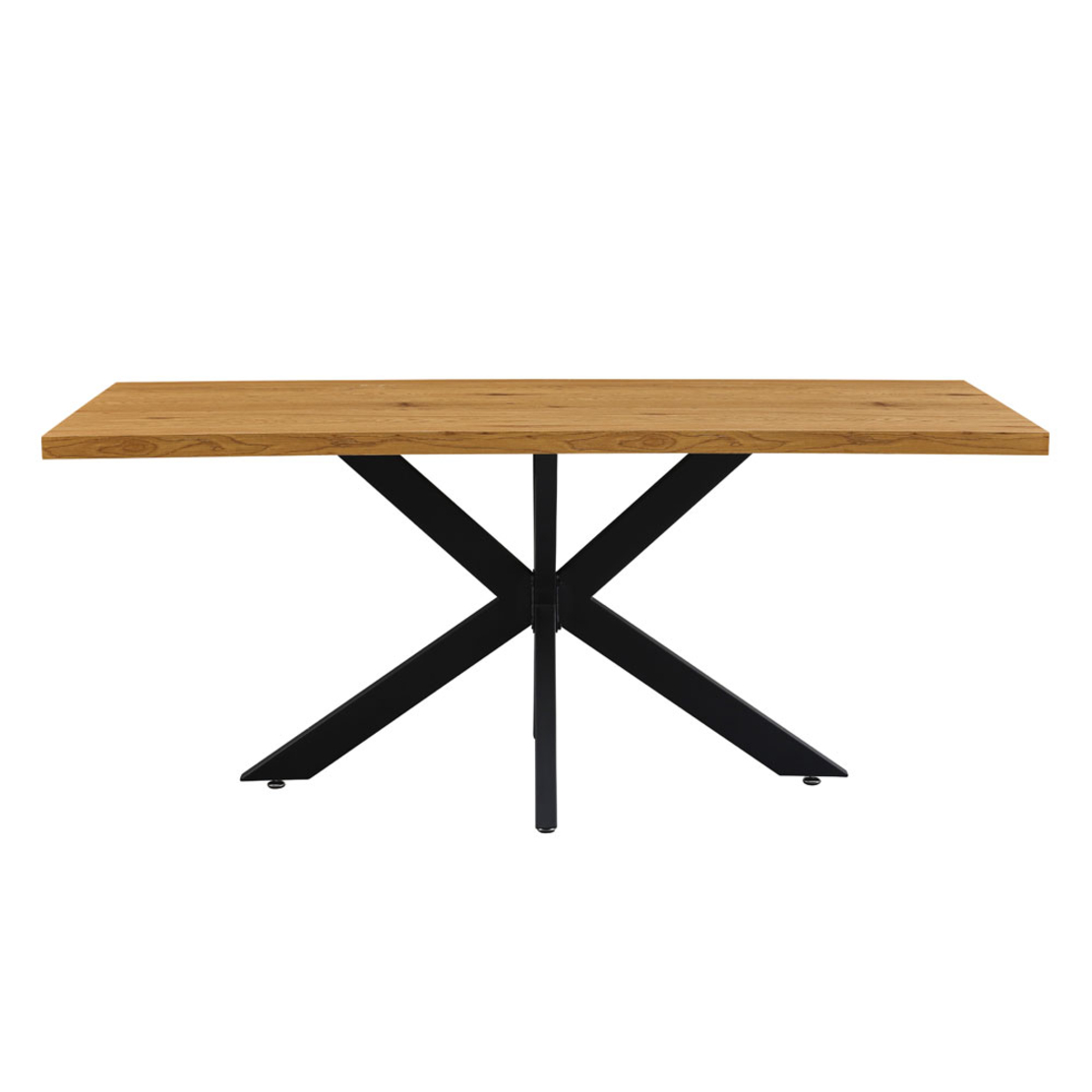 MONTMARTRE TABLE MDF WITH PAPER VENEER NATURAL METAL BLACK PRC