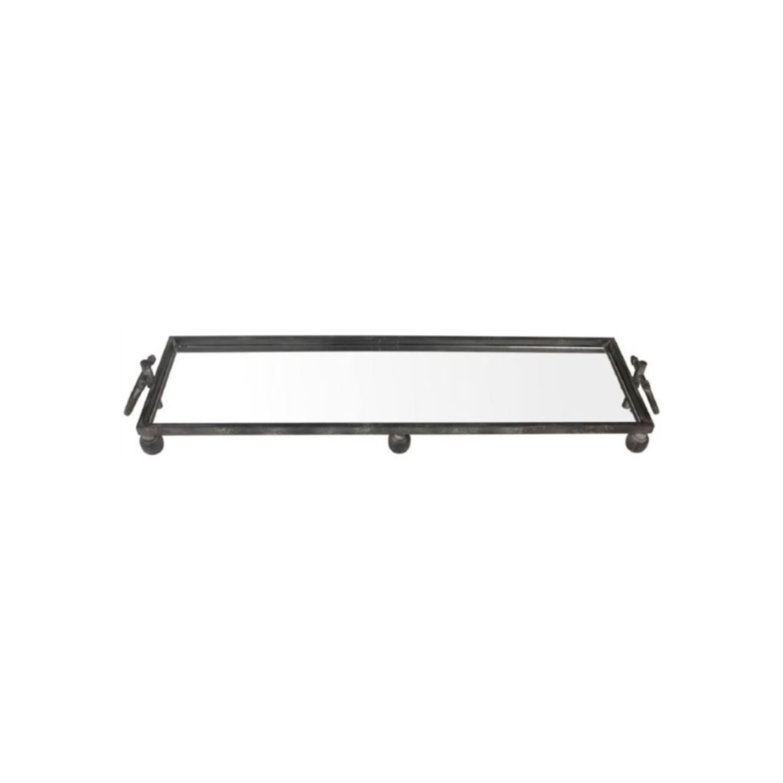 LORRY TRAY METAL MIRROR BLACK 93x26xH11cm PRC