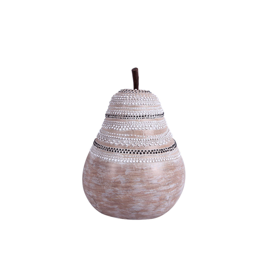 ULMUS DECO PEAR POLYRESIN NATURAL WHITE 16,5x16xH2