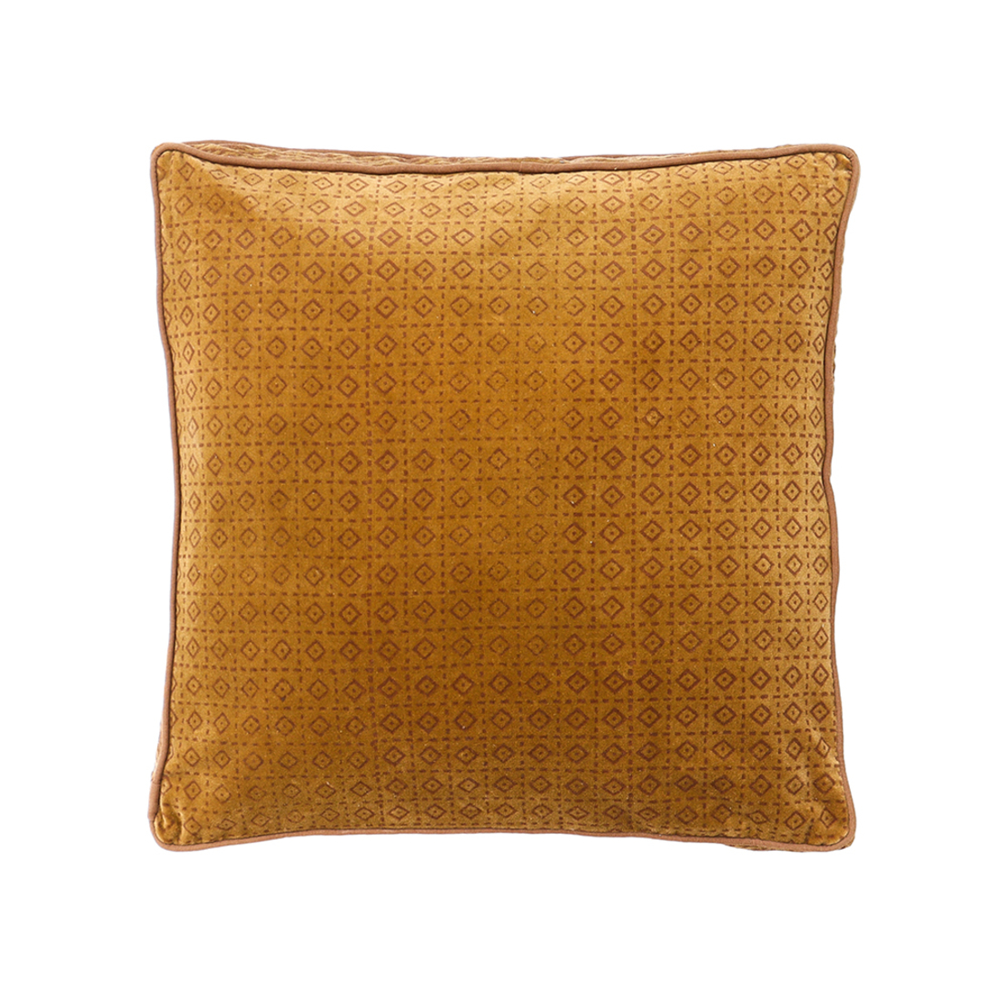 SUNDIAL A DECOR CUSHION COTTON VELVET CARAMEL 50x5