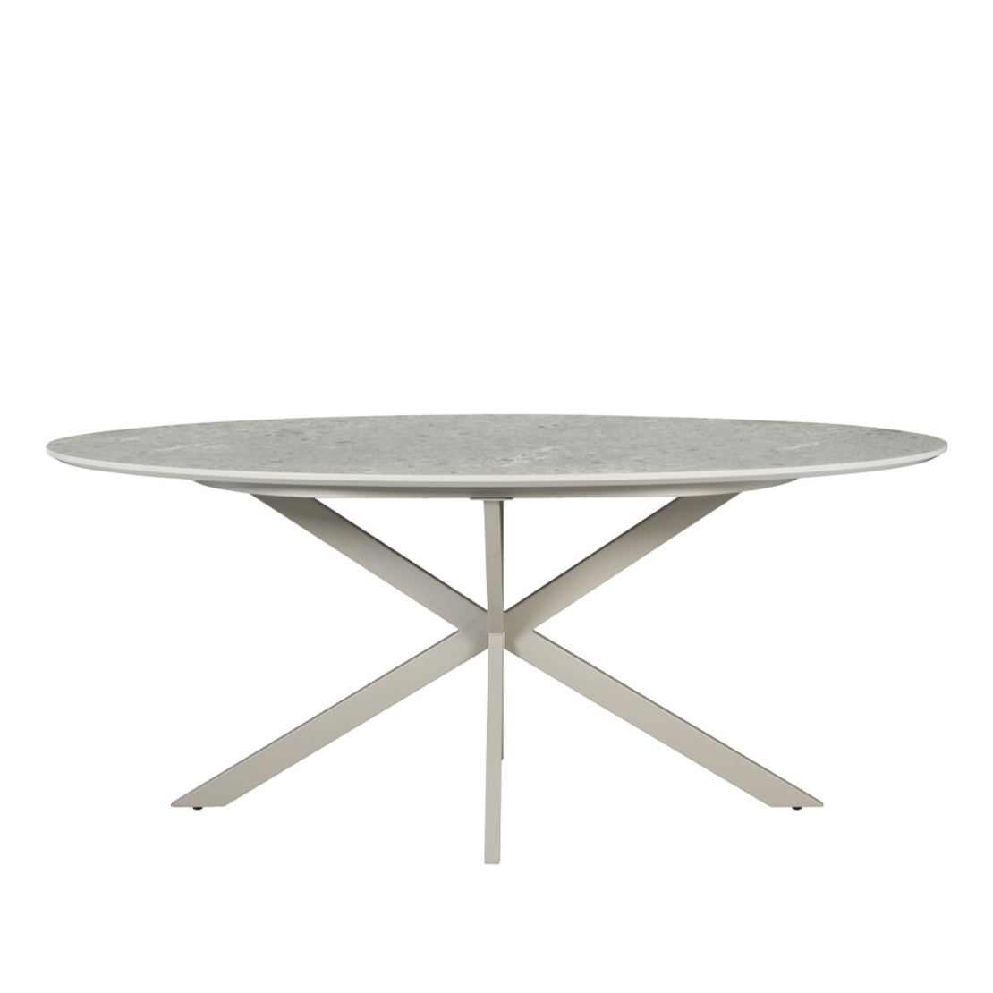 CASPIAN TABLE MELAMINE GREY WITH MARBLE PATTERN METAL LATTE 180x90x75 E1 PRC