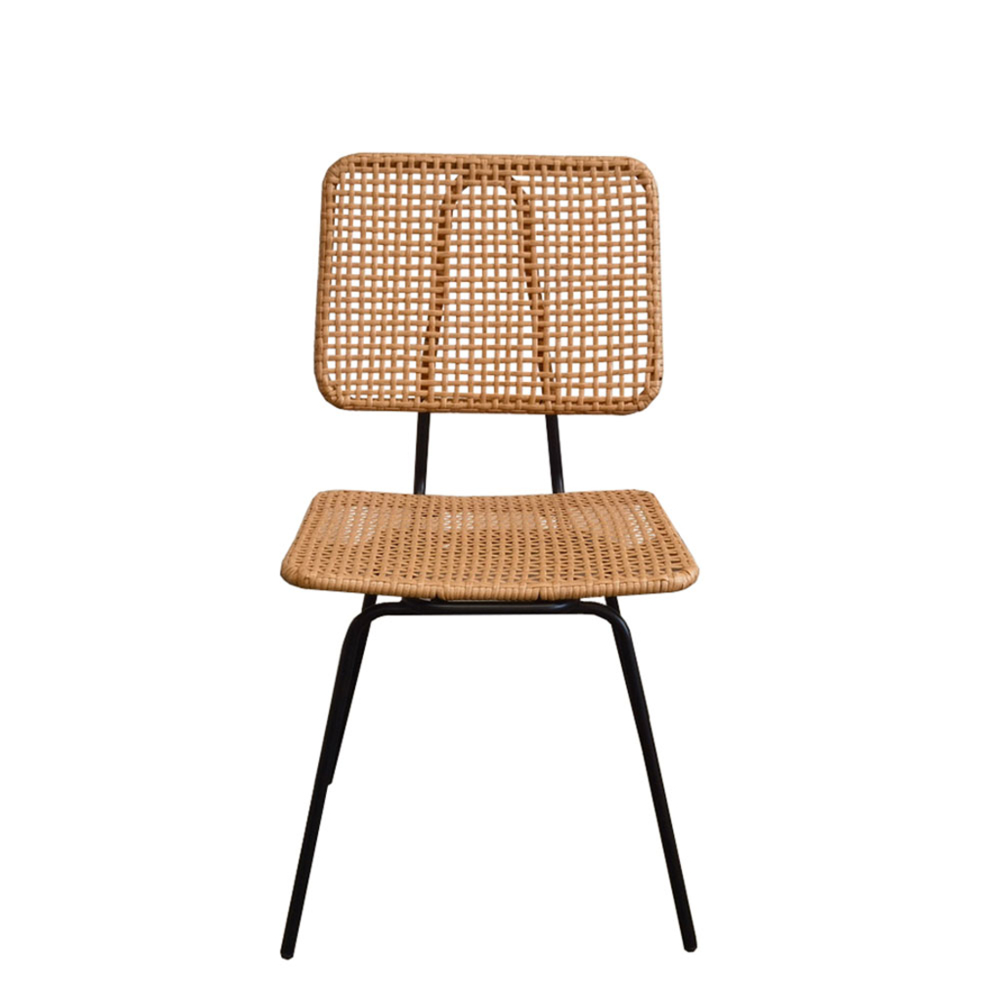 CATRIDGE CHAIR PE WOVEN NATURAL BLACK 49x51xH83,5cm PRC