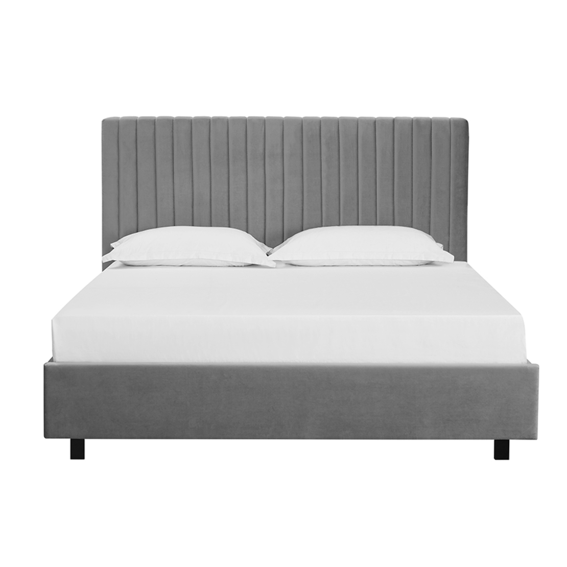 TIFFANY BED (FOR MATTRESS 160x200cm) FABRIC GREY E1 PRC