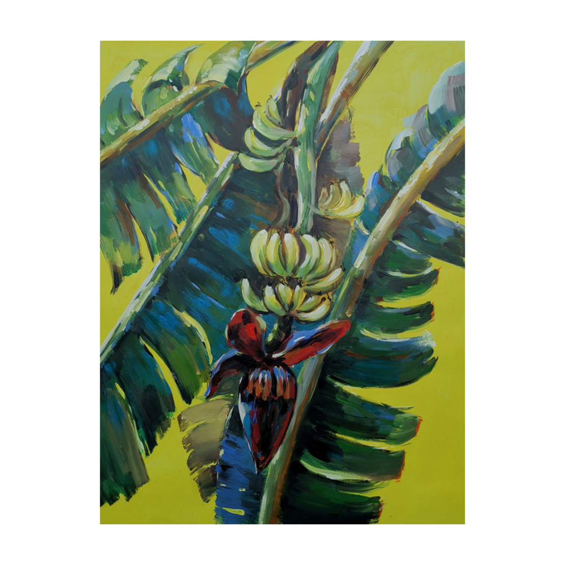 JUNGLE 2 PAINTING CANVAS WOOD 76x100xH3,5cm PRC