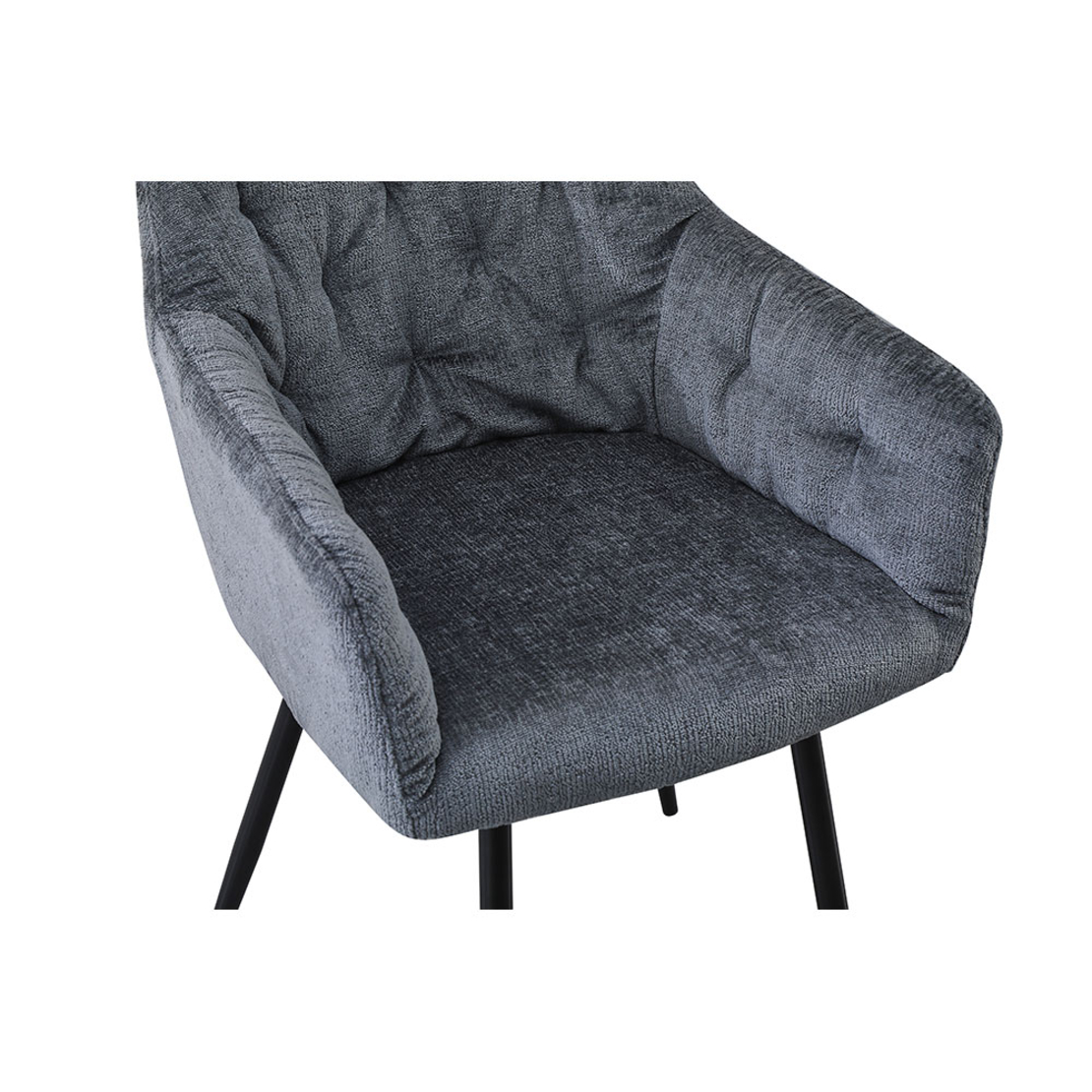 SAVVY CHAIR FABRIC ANTHRACITE METAL BLACK PRC