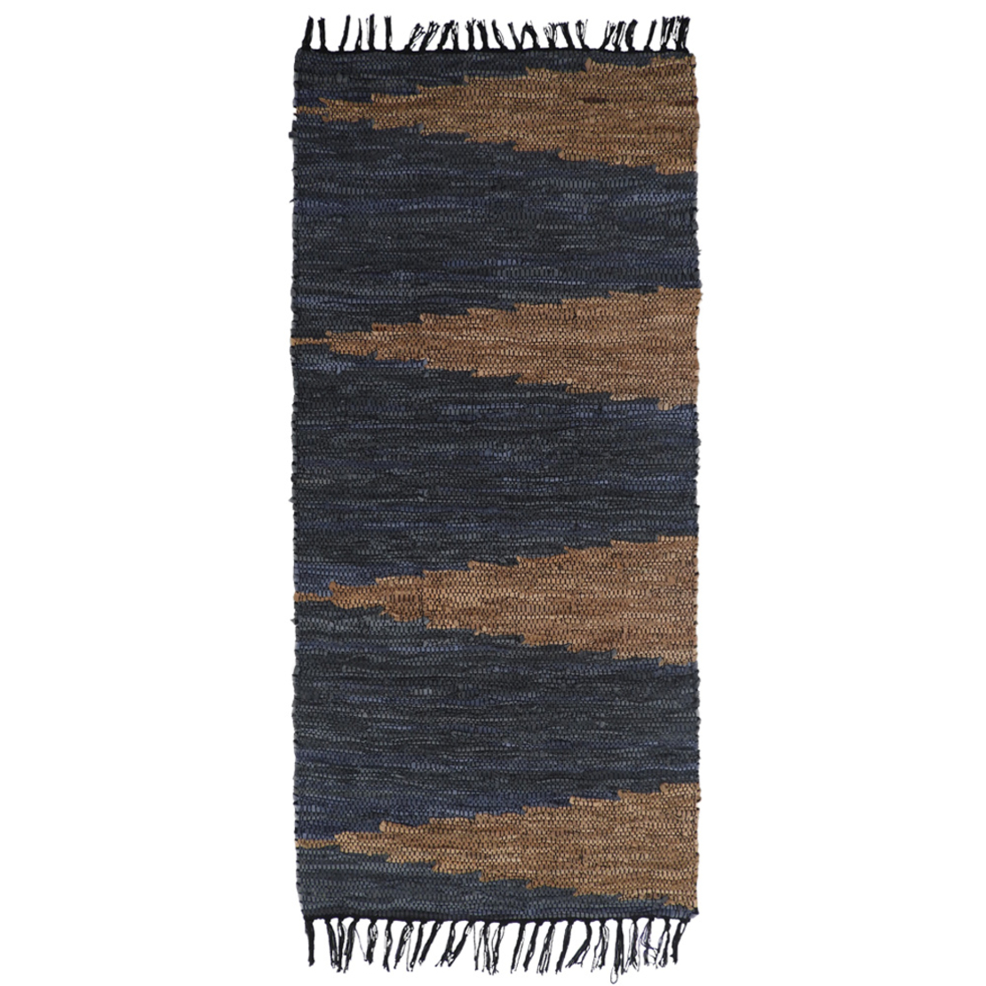 FUME CARPET LEATHER GREY BEIGE 70x150cm IN