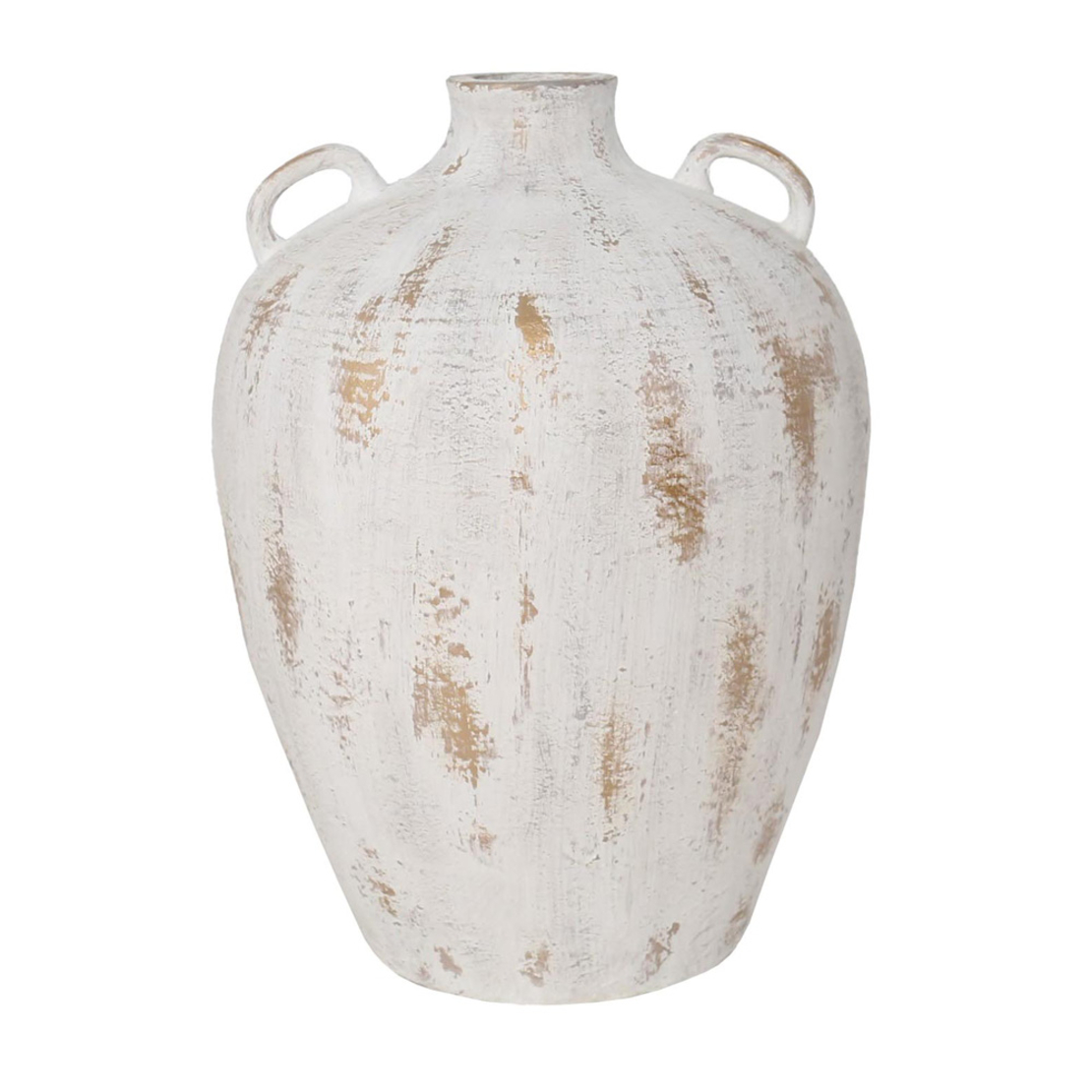 KEA VASE MGO WHITE GOLD 40x40xH57cm PRC