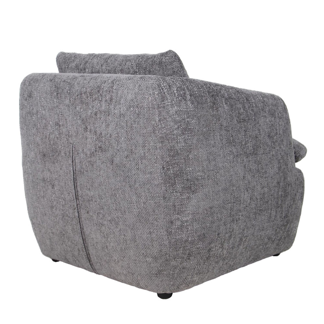 SQUARE ARMCHAIR FABRIC GREY DARK PRC
