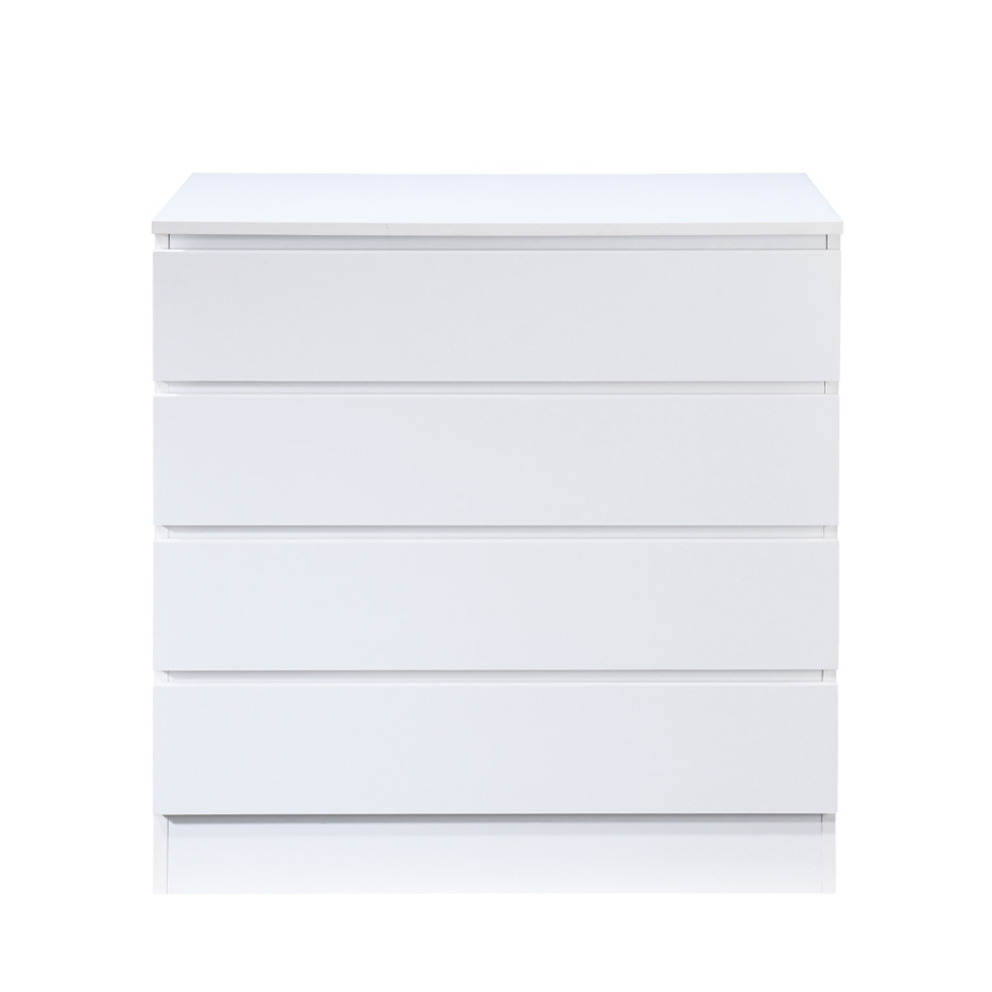POLO COMMODE 4DRAWERS CHIPBOARD WITH MELAMINE CARTA WHITE E1 MY
