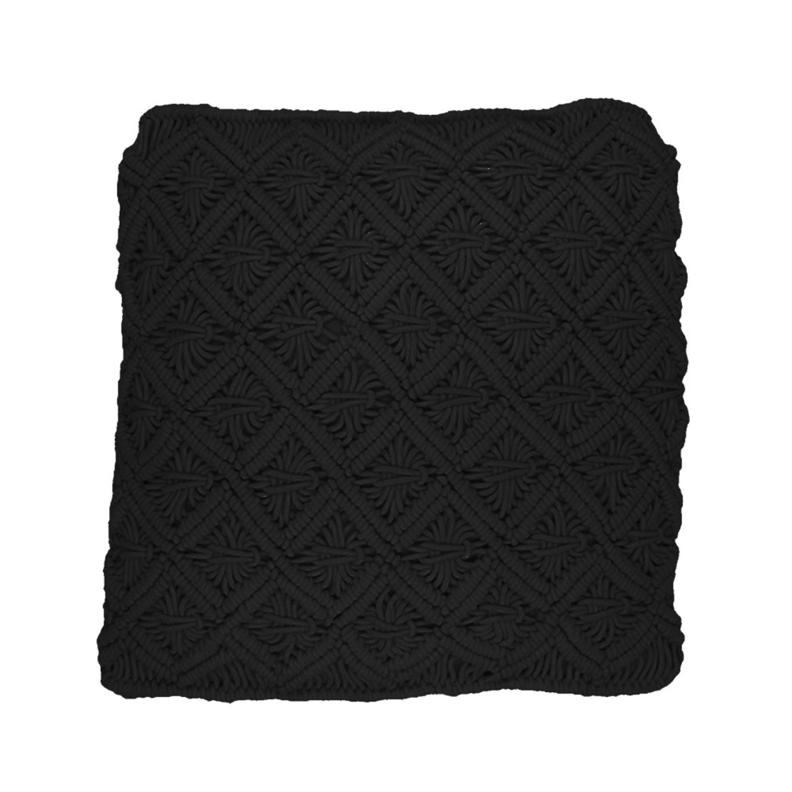 AL MANO DECOR CUSHION COTTON POLYESTER BLACK 45x45