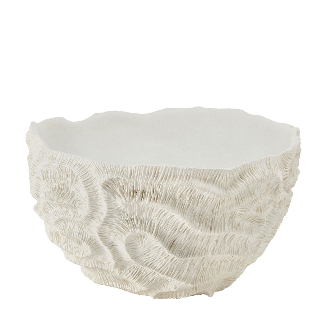 CORALLI BOWL POLYRESIN WHITE 36x35,5xH21,3cm PRC