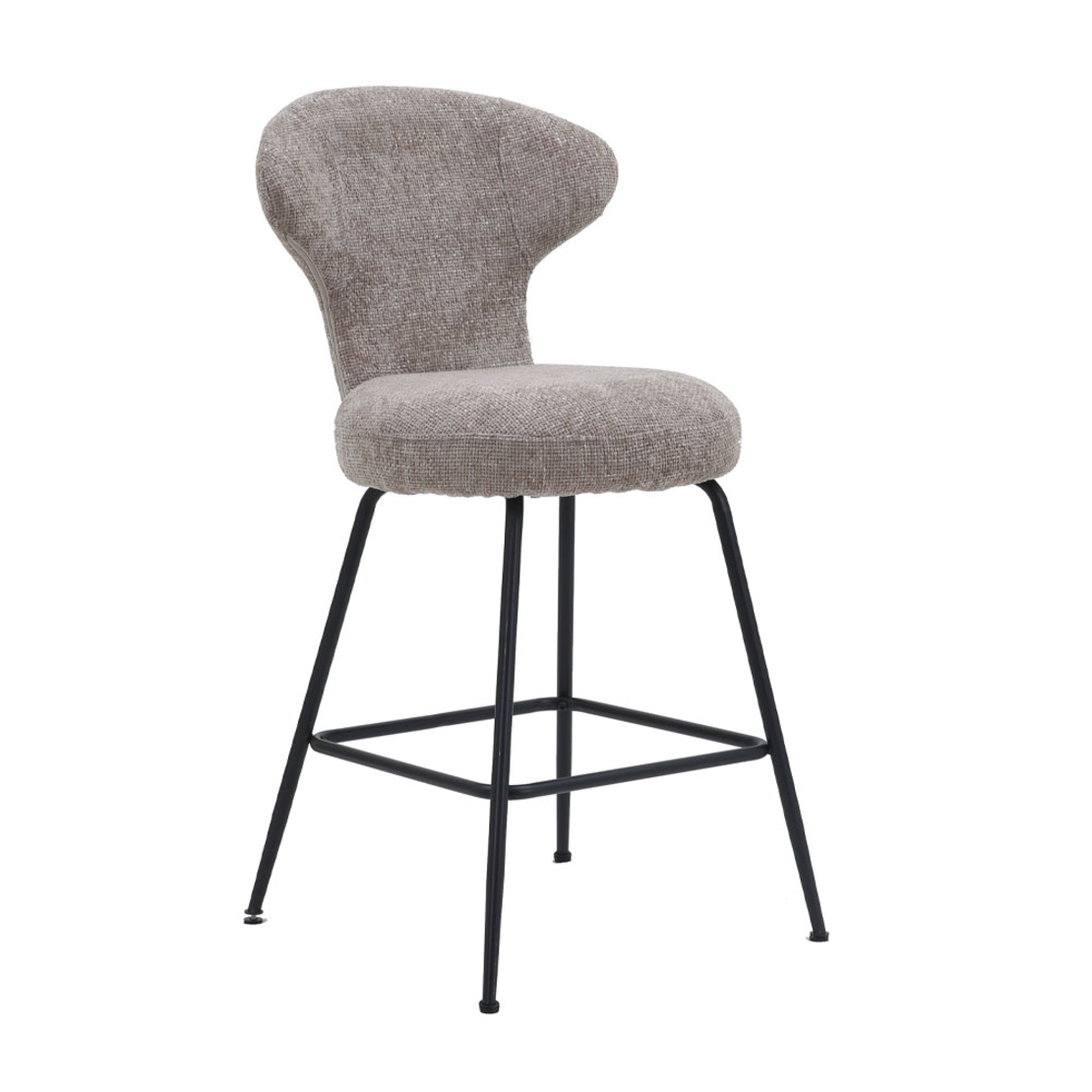 FUNGO STOOL BAR FABRIC BEIGE METAL BLACK E1 PRC