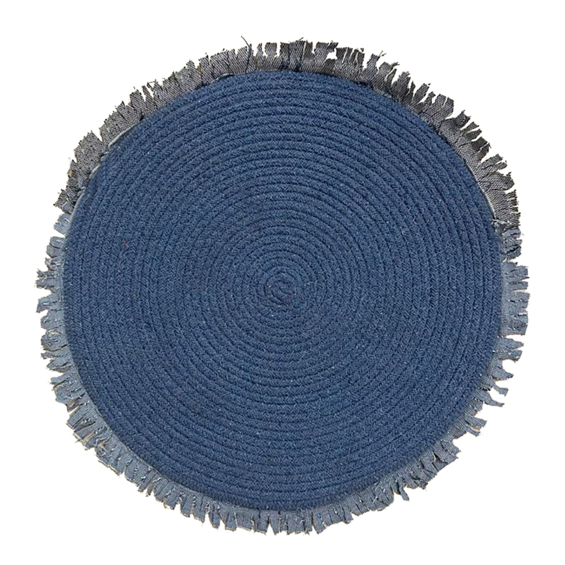 REEF PLACE MAT COTTON POLYESTER BLUE D30cm IN
