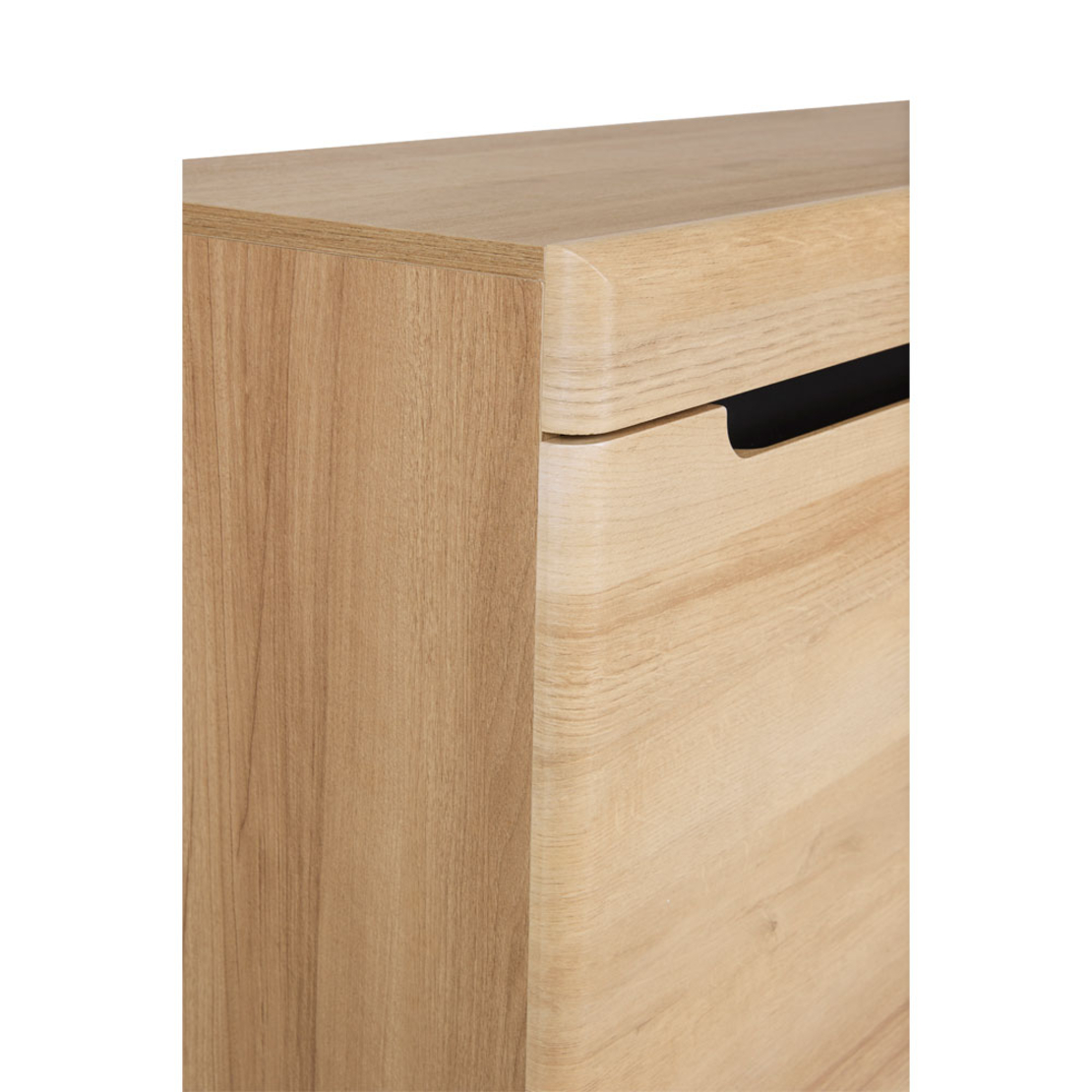 GRIF SIDEBOARD CHIPBOARD WITH MELAMINE NATURAL BLACK BLACK 160x40xH83cm E1 PRC