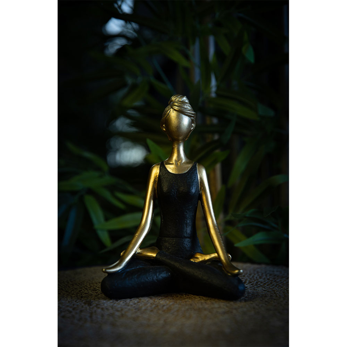 VASANTA 1 DECO FIGURE POLYRESIN GOLD BLACK 13,5x9x
