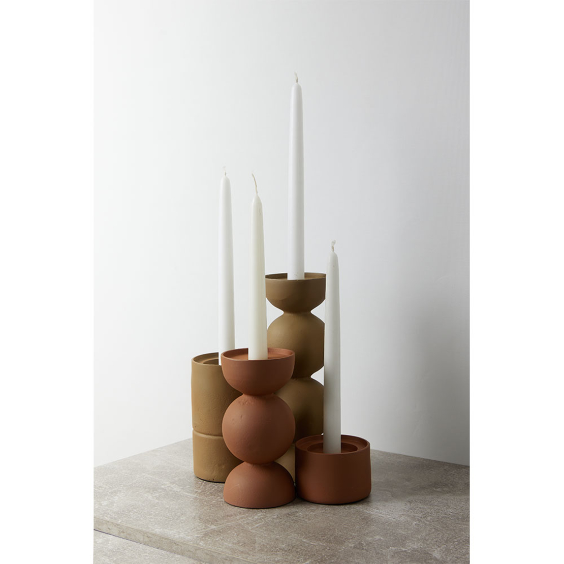 FORMAS CANDLE HOLDER ALUMINIUM 8x8xH24cm IN