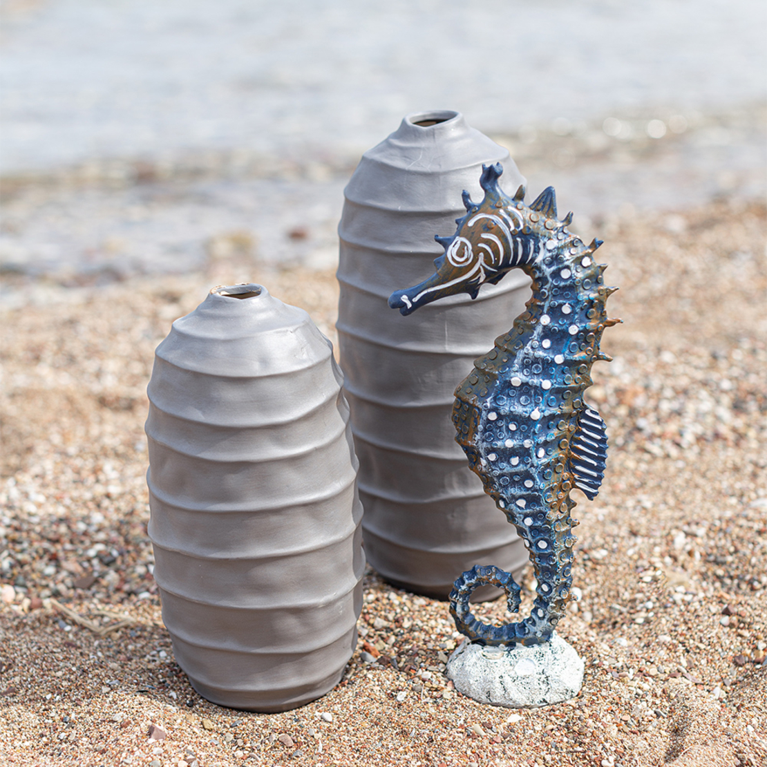 CEMENTO VASE CERAMIC GREY D14,3xH33cm PRC