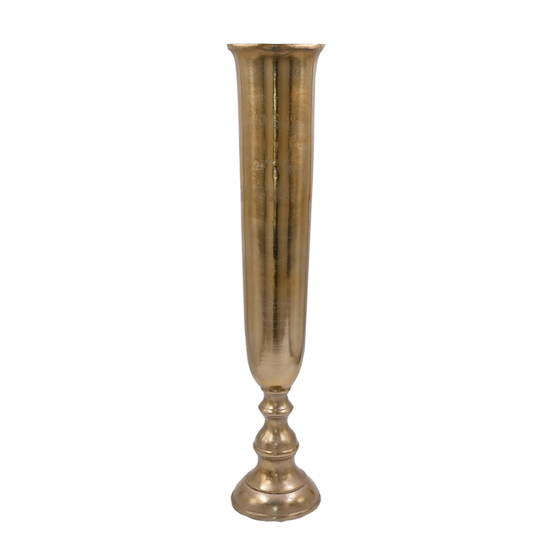 FLORES VASE ALUMINIUM GOLD 13x13xH65cm IN
