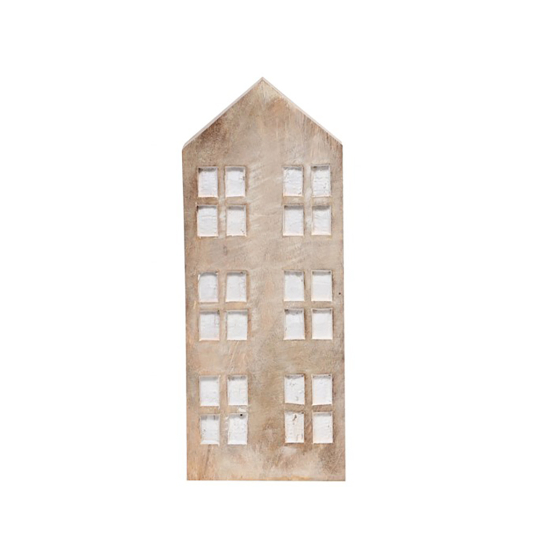BLOCK L DECO HOUSE WOOD MANGO WHITE WASHED 9,5x3,5